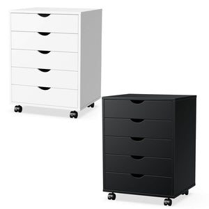 CONCETTA 5 Drawer Chest of Drawers, Wooden Dresser, Removable Storage Cabinet, Can be placed under Desk, Suitable for Home, Office