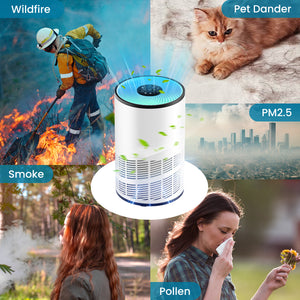DUMOS Air Purifier for Home Bedroom, Covers 1200 Square Feet, True H13 Filter, Quiet Sleep Mode, Removes Odors, Smoke, Dust, Includes Filters