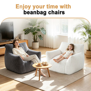 CONCETTA Bean Bag Chair, Bean Bag Sofa with High Rebound Foam Filling, Soft and Durable Lounge Chair for Living Room, Bedroom and Dorm