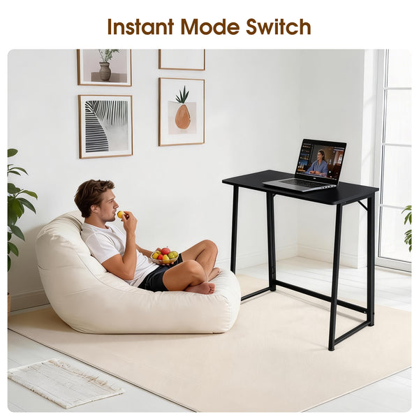 CONCETTA Lightweight Folding Desk 31.5", Space Saving Workstation, Portable Computer Table for Small Home Office & RV, Easy Set Up