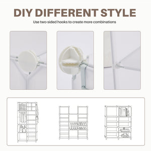 CONCETTA Shoe Rack, 24 Pair Plastic Shelves Storage Organizer for Closet Hallway Bedroom Entryway