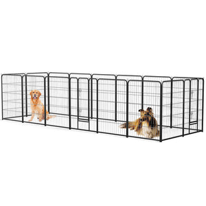 CONCETTA Dog Playpen - Collapsible Portable Pet Pen, High Metal Sport Puppy Pen with Gate for Garden, Patio, RV Camping