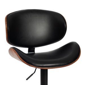 CONCETTA Rotatable Bar Stool Set (2-piece), Adjustable Height Bar Stool, Featuring PU Leather Seat, Ergonomic Backrest and Footrest, With Anti-slip Rubber Base Suitable for Bar