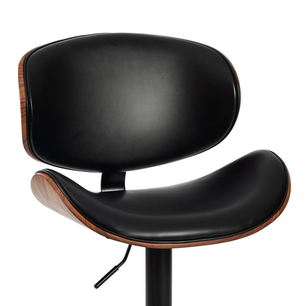 CONCETTA Rotatable Bar Stool Set (2-piece), Adjustable Height Bar Stool, Featuring PU Leather Seat, Ergonomic Backrest and Footrest, With Anti-slip Rubber Base Suitable for Bar