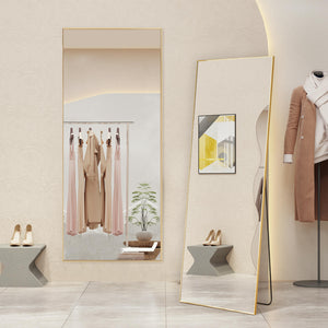 CONCETTA 71"x30" Arched Full Body Mirror Floor Mirror Standing Hanging or Leaning Wall with Stand Aluminum Alloy Thin Frame