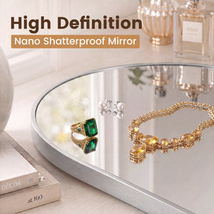 CONCETTA Arched Full Length Mirror, Full Body Standing Mirror Hanging Leaning for Home, Silver