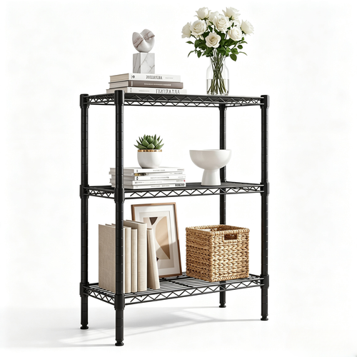 CONCETTA Metal Wire Shelving Unit, Adjustable Storage Rack for Kitchen, Garage, or Living Room