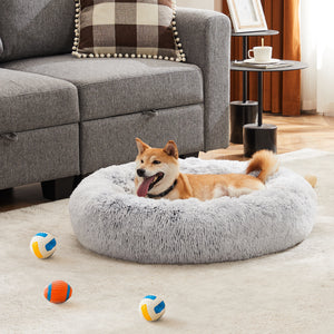 JOINSUN Dog Bed-Soft and Comfortable, Washable, Donut Shape, Multiple Sizes, Suitable for Cats and Dogs and Other Pets