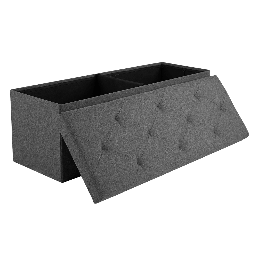 JOINSUN Foldable Storage Ottoman Bench -End of Bed Storage Foot Rest Stools, for Bedroom, Living Room, Entryway, Holds up to 660 lb