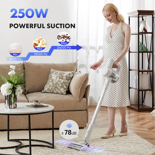 CONCETTA Lightweight Cordless Vacuum Cleaner,  For Home Hard Floor Carpet Pet Hair