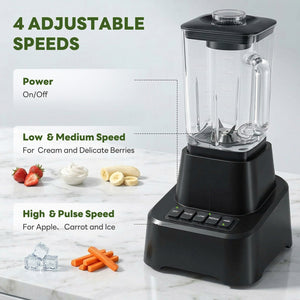 CONCETTA Professional Smoothie & Food Processing Blender, 1100W Motor, 3 Preset Functions for Frozen Drinks, Smoothies & Sauces, Large Pitcher with To-Go Cups