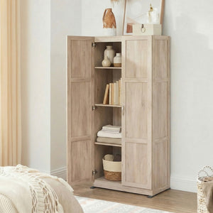 CONCETTA 71 inch Wooden Storage Cabinet, Freestanding Cupboard, 4-Tier Home Organizer for Kitchen, Living Room, Bedroom, Pantry