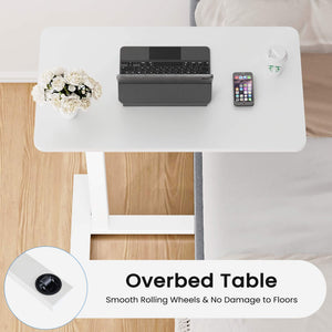 CONCETTA Adjustable bedside tables - on wheels, rolling laptop tables, mobile standing desks, hospital and home bed tables