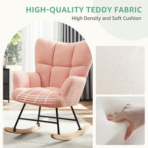 CONCETTA  Rocking Chair Nursery, with High Backrest, Reading Chair Modern Rocking Accent Chairs Glider Recliner for Living Room, Nursery, Bedroom