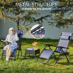 JOINSUN Zero Gravity Chairs - Set of 2 portable recliners with adjustable steel mesh for beach, camping, patio and lawn