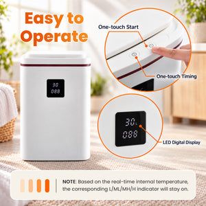 SHOUFTW 23L Freestanding Heated Towel Warmer for Bathroom, Luxury Towel Warmer with Stainless Steel Interior, 20/40/60 Min Timer, Auto Shut-Off for Towels, Robes & Blankets