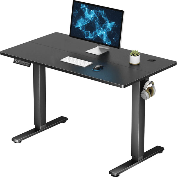 CONCETTA Electric Height Adjustable Desk, Ergonomic Sit Stand Workstation, One-Touch Lift Home Office Desk