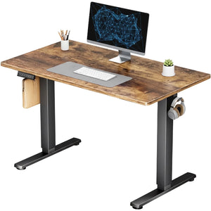 CONCETTA Electric Height Adjustable Desk, Ergonomic Sit Stand Workstation, One-Touch Lift Home Office Desk