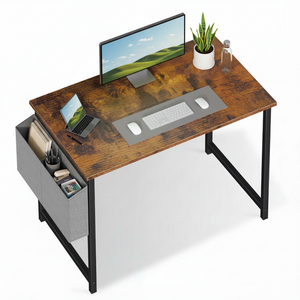 CONCETTA Computer Writing Desk with Storage Bag, Steel Frame for Home Office Study