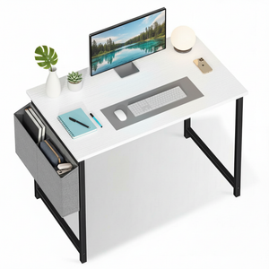 CONCETTA Computer Writing Desk with Storage Bag, Steel Frame for Home Office Study