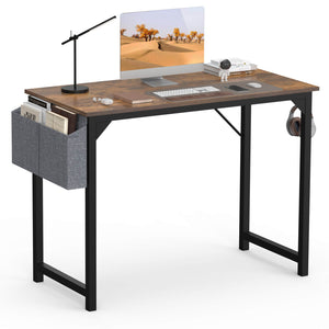 CONCETTA Computer Desk - 32/40/47/55/63 inch Student Kids Study Wooden Desk with Headphone Hook and Storage Bag for Bedroom, Living Room, Study Room