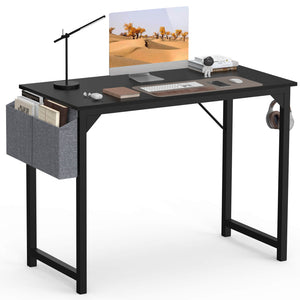 CONCETTA Computer Desk - 32/40/47/55/63 inch Student Kids Study Wooden Desk with Headphone Hook and Storage Bag for Bedroom, Living Room, Study Room