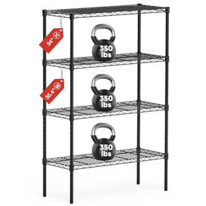 JOINSUN Storage Shelving Unit, Adjustable Metal Wire Racks Heavy Duty Standing Shelf Organizer For Kitchen, Closet, Pantry, Garage, Bathroom, Laundry