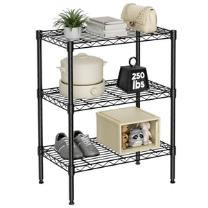 JOINSUN Storage Shelving Unit, Adjustable Metal Wire Racks Heavy Duty Standing Shelf Organizer For Kitchen, Closet, Pantry, Garage, Bathroom, Laundry