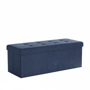 CONCETTA 43" Storage Ottoman Bench, Foldable Storage Chest, End of Bed Foot Stool with Padded Seat, Bedroom Bench, Support 660lbs