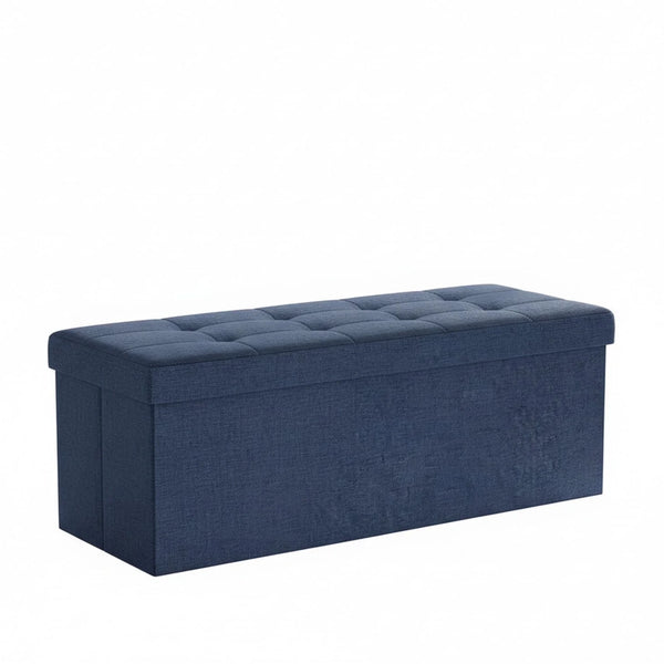 CONCETTA 43" Storage Ottoman Bench, Foldable Storage Chest, End of Bed Foot Stool with Padded Seat, Bedroom Bench, Support 660lbs