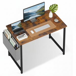 CONCETTA Computer Writing Desk with Storage Bag, Steel Frame for Home Office Study
