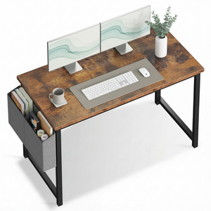 CONCETTA Computer Writing Desk with Storage Bag, Steel Frame for Home Office Study