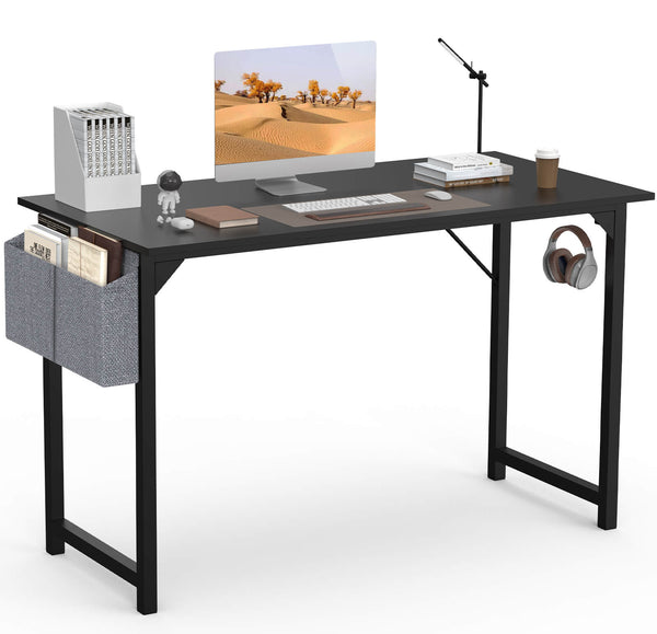 CONCETTA Computer Desk - 32/40/47/55/63 inch Student Kids Study Wooden Desk with Headphone Hook and Storage Bag for Bedroom, Living Room, Study Room