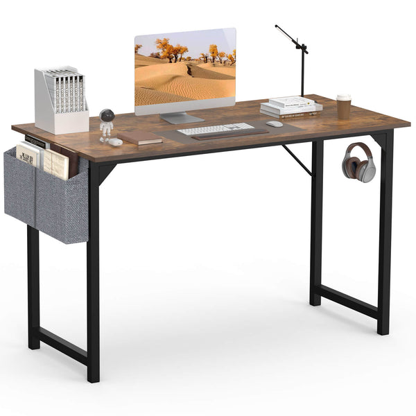 CONCETTA Computer Desk - 32/40/47/55/63 inch Student Kids Study Wooden Desk with Headphone Hook and Storage Bag for Bedroom, Living Room, Study Room