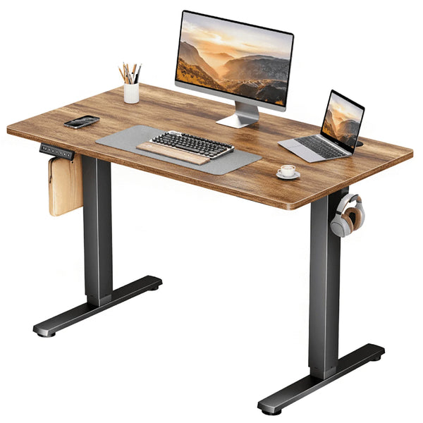CONCETTA Electric Height Adjustable Desk, Ergonomic Sit Stand Workstation, One-Touch Lift Home Office Desk