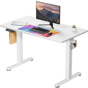 CONCETTA Electric Height Adjustable Desk, Ergonomic Sit Stand Workstation, One-Touch Lift Home Office Desk