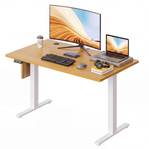 CONCETTA Electric Height Adjustable Desk, Ergonomic Sit Stand Workstation, One-Touch Lift Home Office Desk