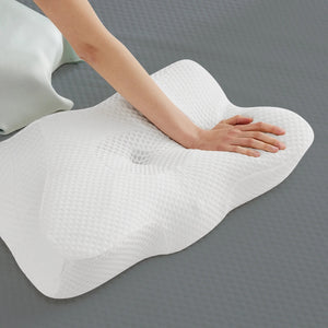CONCETTA Ergonomic Cervical Pillow Orthopedic Cervical Pillow for Neck Pain Relief,Queen White
