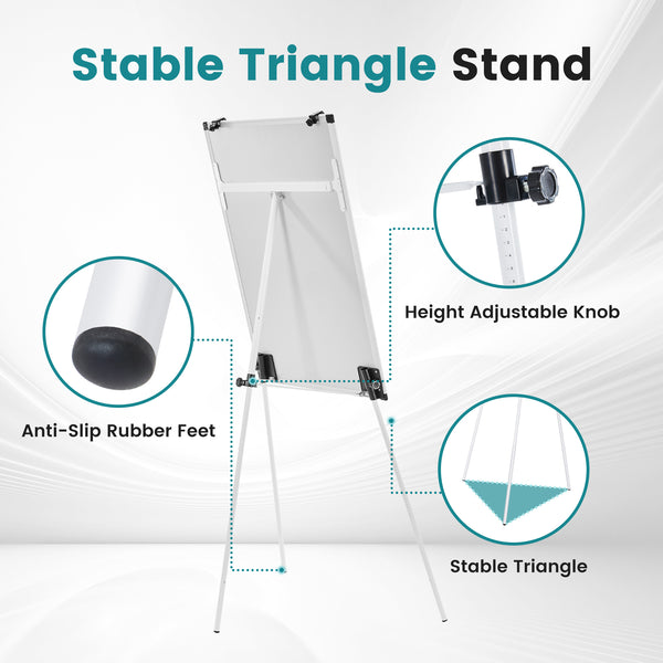 SHOUFTW Magnetic Whiteboard with Stand, Portable Dry Erase Board with Adjustable Tripod Easel for Office, Classroom, Home