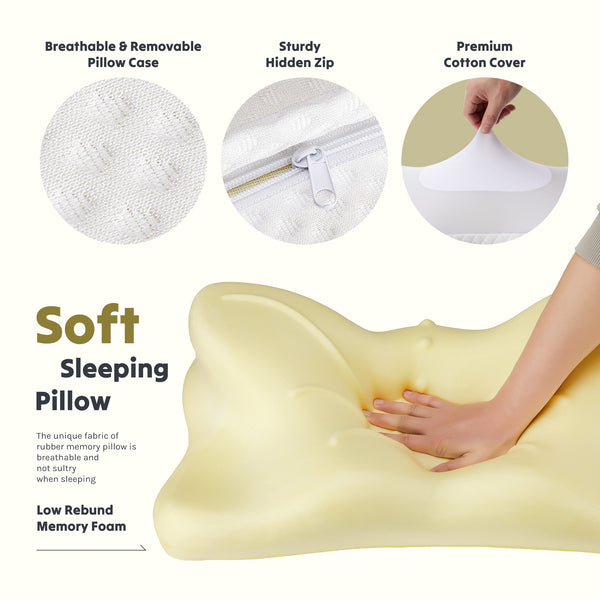 CONCETTA Ergonomic Cervical Pillow Orthopedic Cervical Pillow for Neck Pain Relief, King, Dark Gray