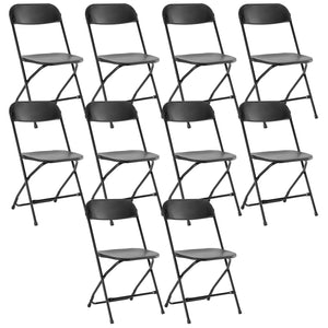 CONCETTA Plastic Folding Chairs Set, 330LB Load Capacity Lightweight for Indoor