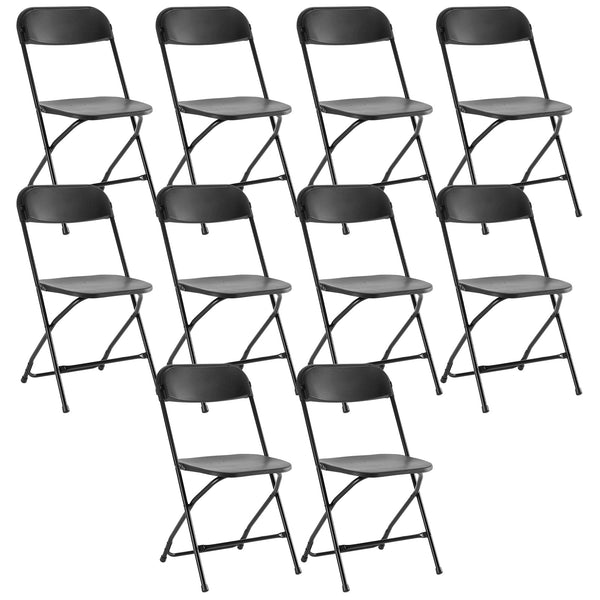 CONCETTA Plastic Folding Chairs Set, 330LB Load Capacity Lightweight for Indoor