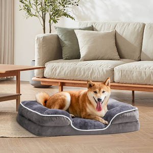 JOINSUN Orthopedic Dog Bed, Large Pet Sofa Bed with Egg Crate Foam Support, Machine Washable Cover, Breathable and Soft Puppy Bed for Large, Medium and Small Dogs
