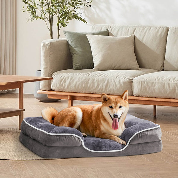 JOINSUN Orthopedic Dog Bed, Large Pet Sofa Bed with Egg Crate Foam Support, Machine Washable Cover, Breathable and Soft Puppy Bed for Large, Medium and Small Dogs
