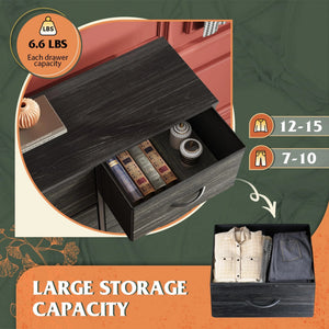 CONCETTA 8-Drawer Fabric Dresser, Storage Organizer Cabinet for Living Room, Bedroom, Office