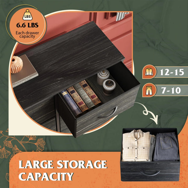 CONCETTA 8-Drawer Fabric Dresser, Storage Organizer Cabinet for Living Room, Bedroom, Office