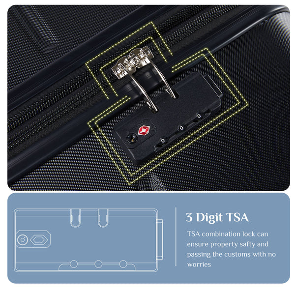 CONCETTA Lightweight Trolley Case - 20/24/28 inches, with TSA lock, portable, for travelling, business trips