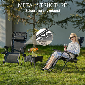 JOINSUN Zero Gravity Chairs - Set of 2 portable recliners with adjustable steel mesh for beach, camping, patio and lawn