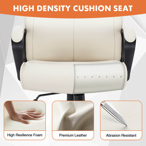 CONCETTA Adjustable Computer Desk Chair with Lumbar Support,Padded Armrest,Swivel Rolling