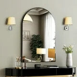 CONCETTA Bathroom Mirror, Decor Arched Wall Mirror, Bedroom Vanity Mirror with Metal Frame